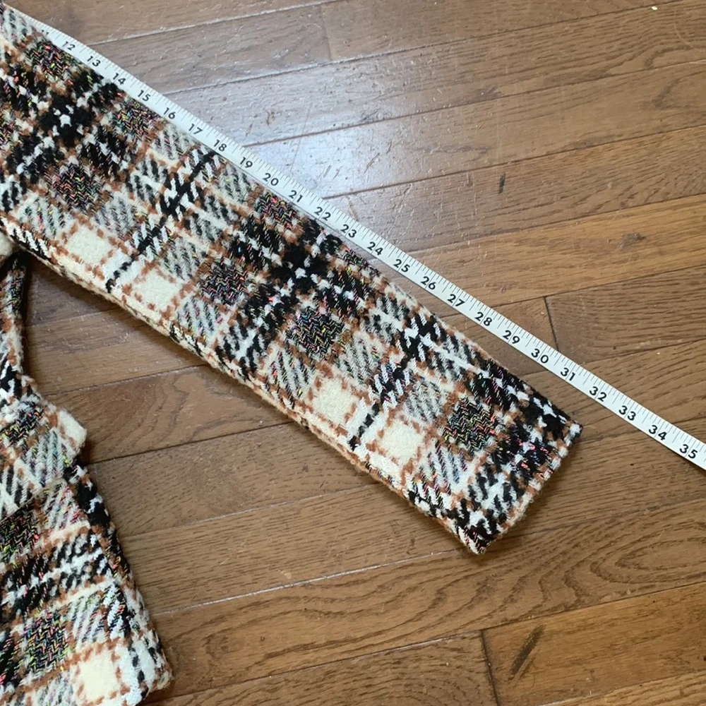 Attentif Paris Double Breasted Tweed Blazer Size 36 - Picture 10 of 13